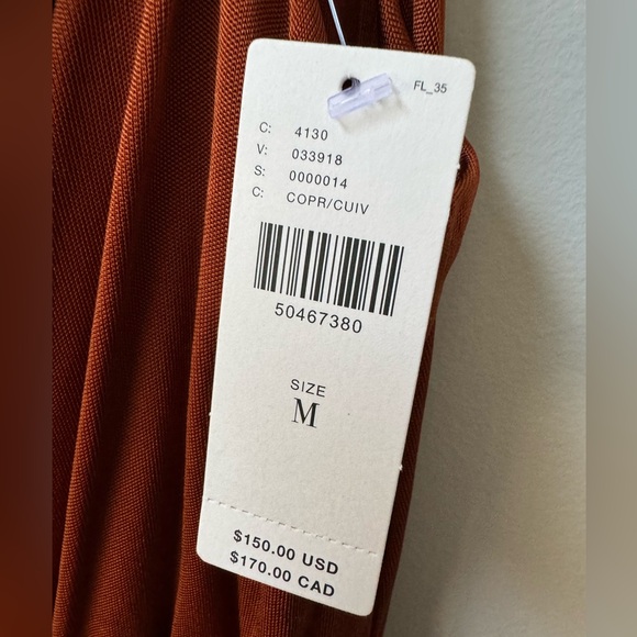 Anthropologie Maeve Enchantment Jumpsuit  Copper Rust Wide Leg - Picture 7 of 7